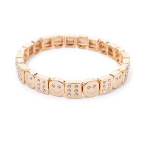 Smiley Face/Dice Bracelet, Women's Bracelet, Stretch Bracelet, Jewelry, Gift
